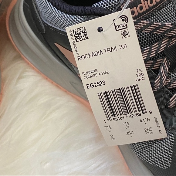 ADIDAS ROCKADIA TRAIL RUNNING SHOE SZ 9 PINK/GREY - Picture 7 of 12
